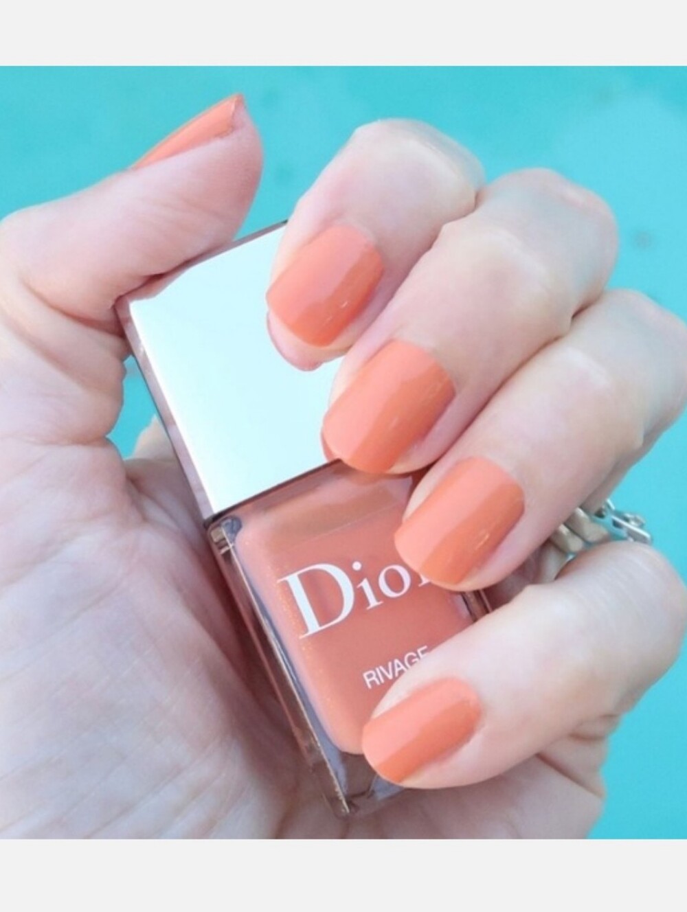 Dior Coral Orange Cream Nail Polish